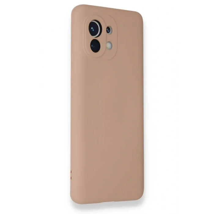 Xiaomi Mi 11 Kılıf Nano içi Kadife Silikon - Pudra