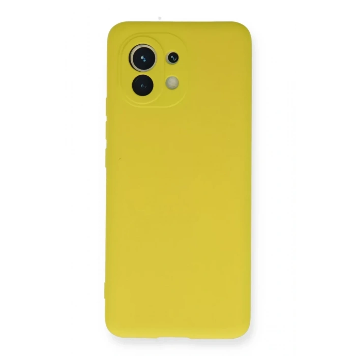 Xiaomi Mi 11 Kılıf Nano içi Kadife Silikon - Sarı
