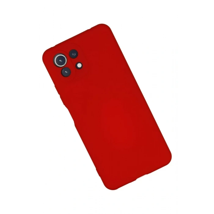 Xiaomi Mİ 11 Lite Kılıf Nano içi Kadife Silikon - Kırmızı