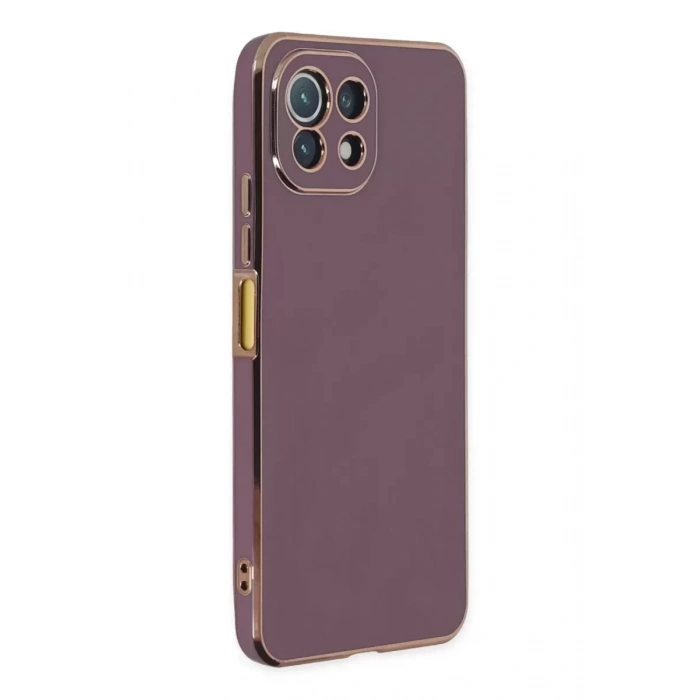 Xiaomi Mİ 11 Lite Kılıf Volet Silikon - Mor