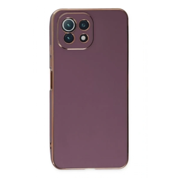 Xiaomi Mİ 11 Lite Kılıf Volet Silikon - Mor