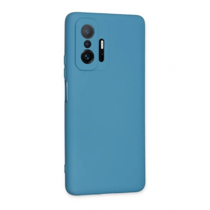 Xiaomi Mi 11T Pro Kılıf Nano içi Kadife Silikon - Mavi