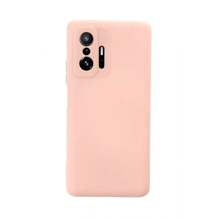 Xiaomi Mi 11T Pro Kılıf Nano içi Kadife Silikon - Pudra