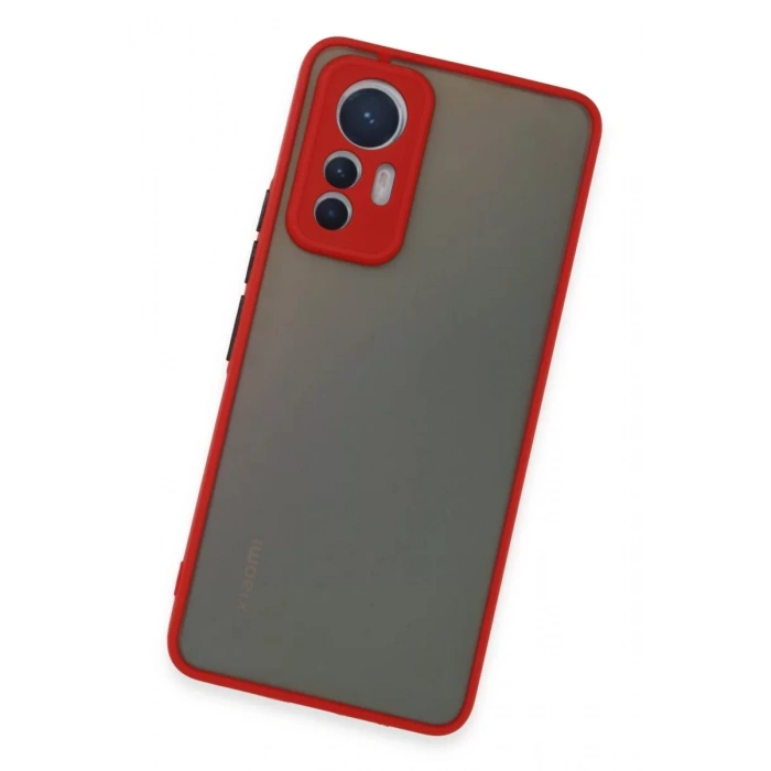 Xiaomi Mi 12 Lite Kılıf Montreal Silikon Kapak - Kırmızı