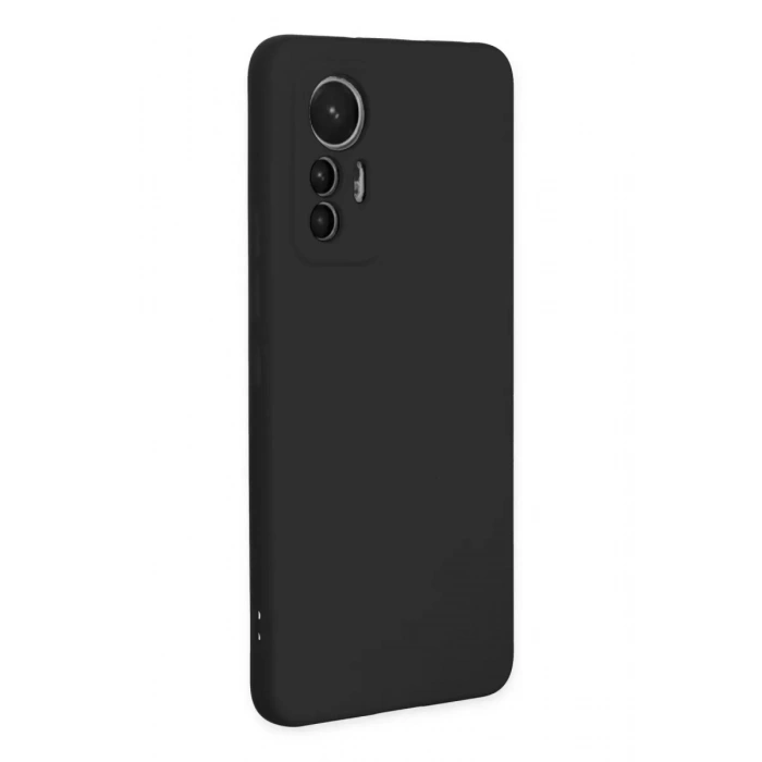 Xiaomi Mi 12 Lite Kılıf Nano içi Kadife Silikon - Siyah