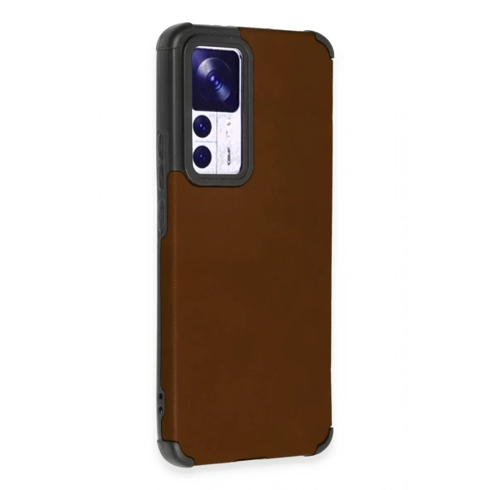 Xiaomi Mi 12T Kılıf Loop Deri Silikon - Kahverengi