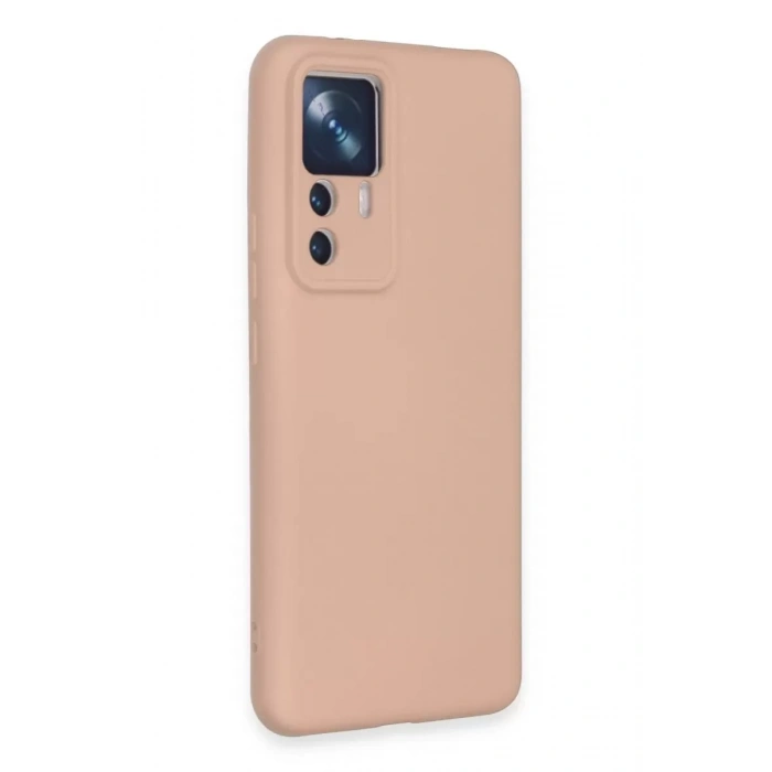 Xiaomi Mi 12T Pro Kılıf Nano içi Kadife Silikon - Pudra