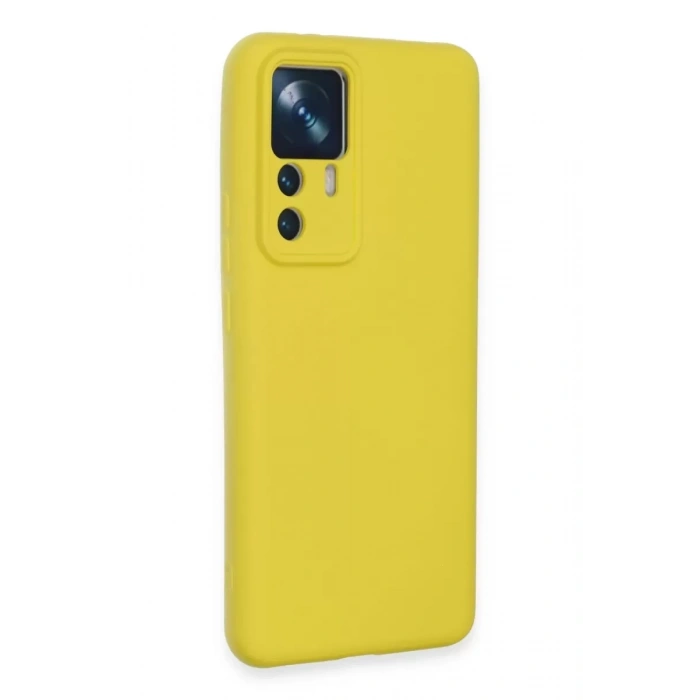 Xiaomi Mi 12T Pro Kılıf Nano içi Kadife Silikon - Sarı