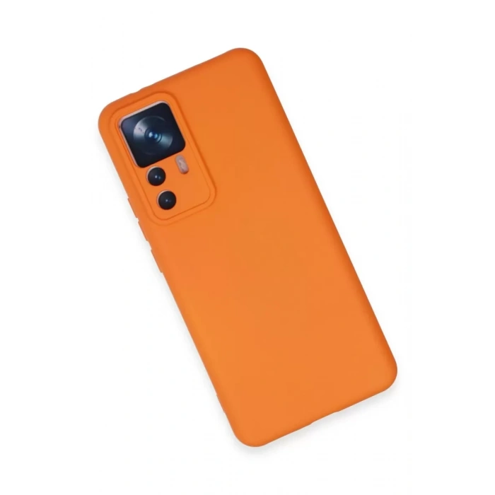 Xiaomi Mi 12T Pro Kılıf Nano içi Kadife Silikon - Turuncu
