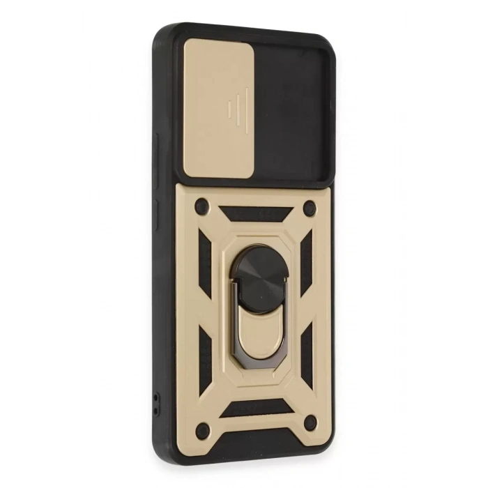 Xiaomi Mi 12T Pro Kılıf Pars Lens Yüzüklü Silikon - Gold