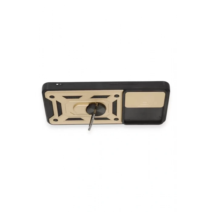 Xiaomi Mi 12T Pro Kılıf Pars Lens Yüzüklü Silikon - Gold