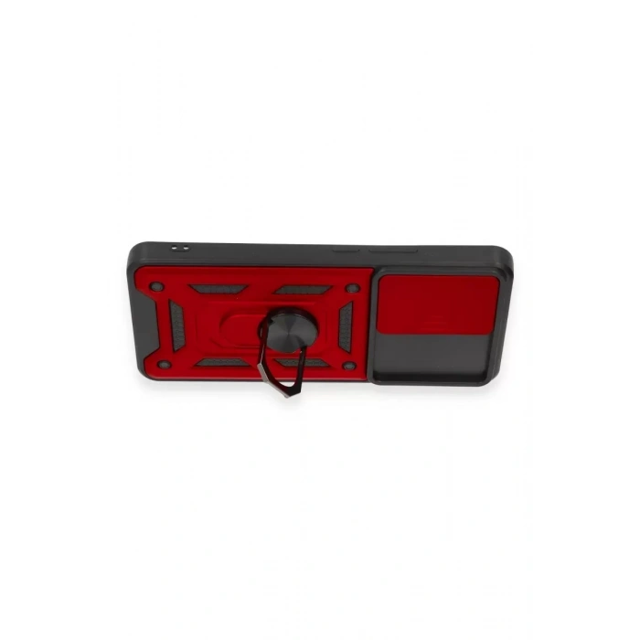 Xiaomi Mi 12T Pro Kılıf Pars Lens Yüzüklü Silikon - Kırmızı