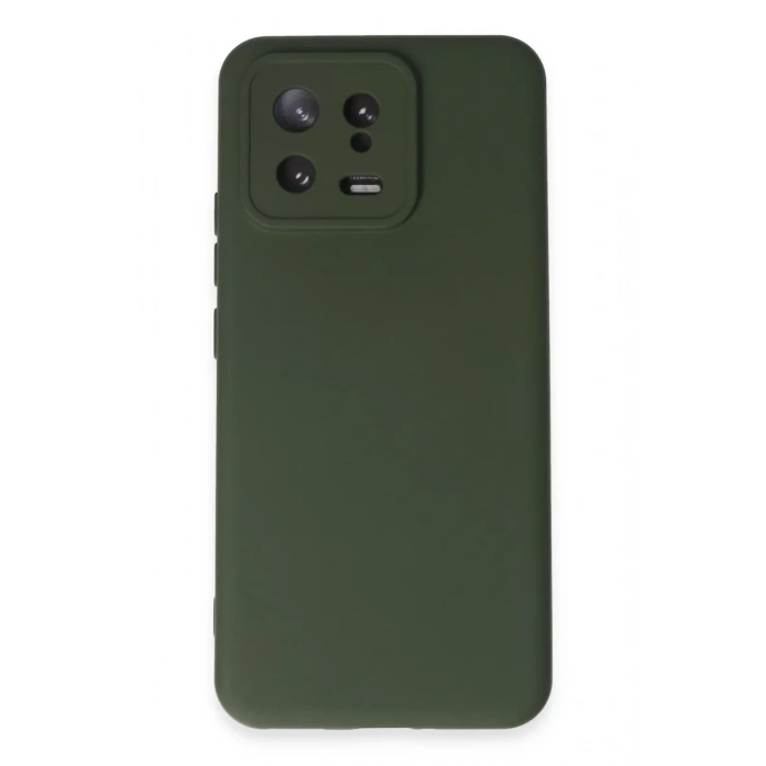 Xiaomi Mi 13 Kılıf Nano içi Kadife Silikon - Koyu Yeşil
