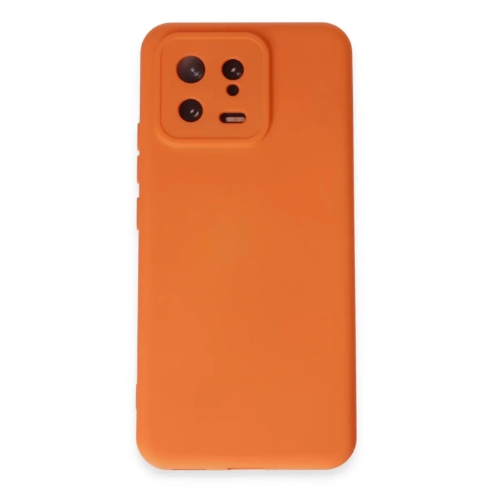 Xiaomi Mi 13 Kılıf Nano içi Kadife Silikon - Turuncu