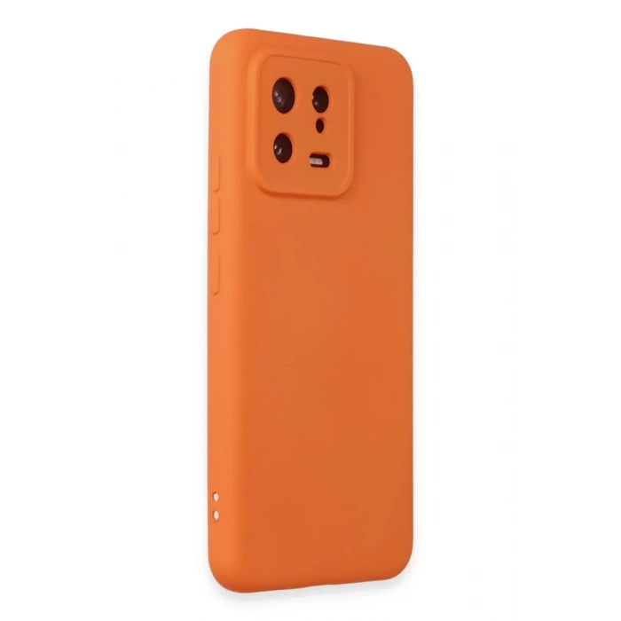 Xiaomi Mi 13 Kılıf Nano içi Kadife Silikon - Turuncu
