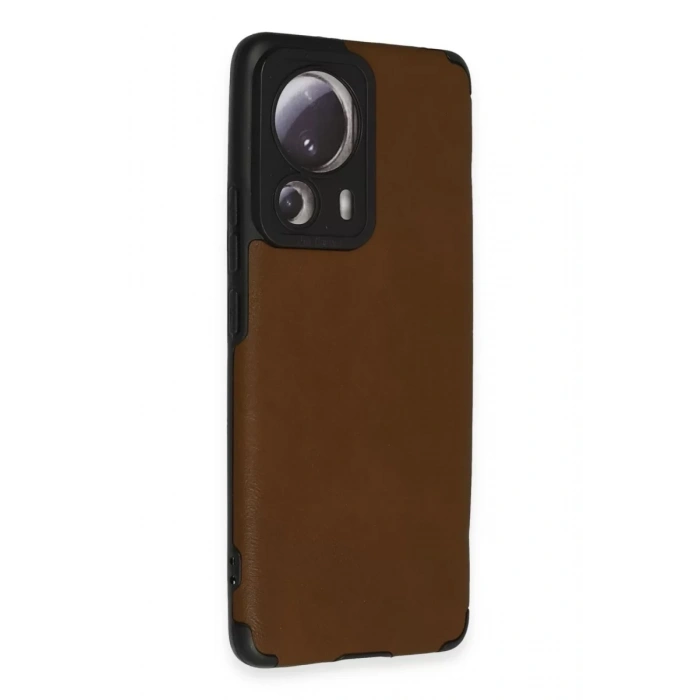 Xiaomi Mi 13 Lite Kılıf Loop Deri Silikon - Kahverengi