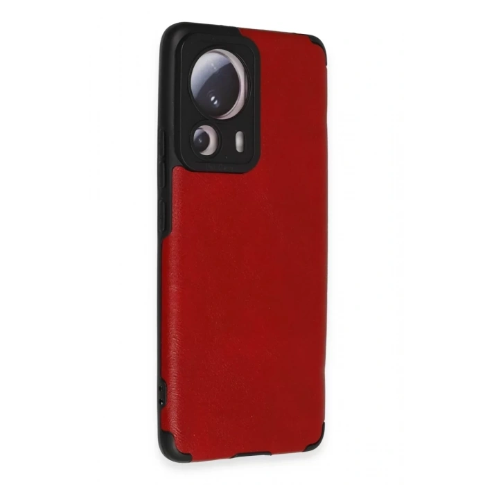 Xiaomi Mi 13 Lite Kılıf Loop Deri Silikon - Kırmızı