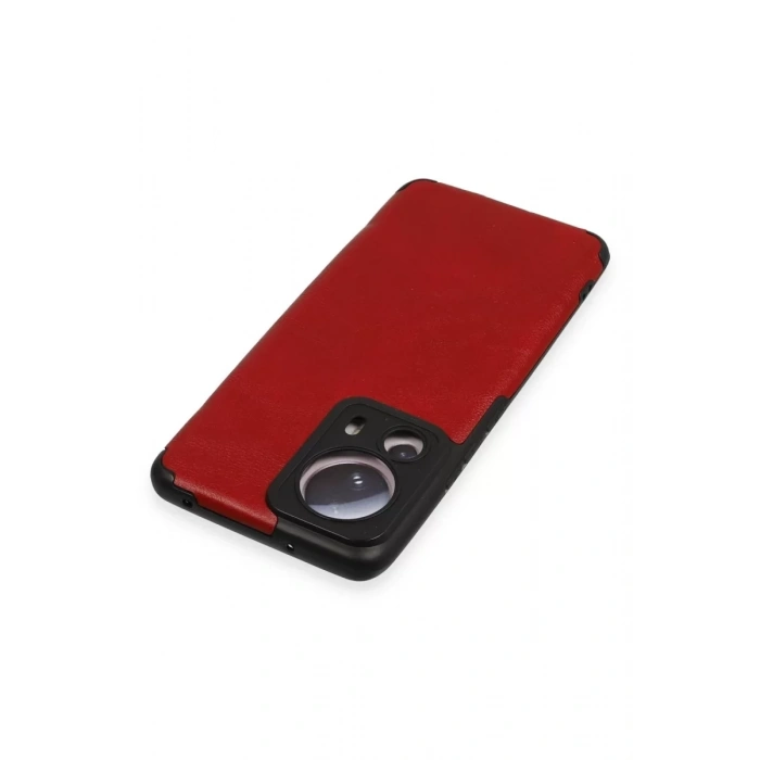 Xiaomi Mi 13 Lite Kılıf Loop Deri Silikon - Kırmızı