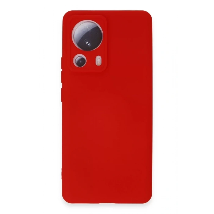 Xiaomi Mi 13 Lite Kılıf Nano içi Kadife Silikon - Kırmızı