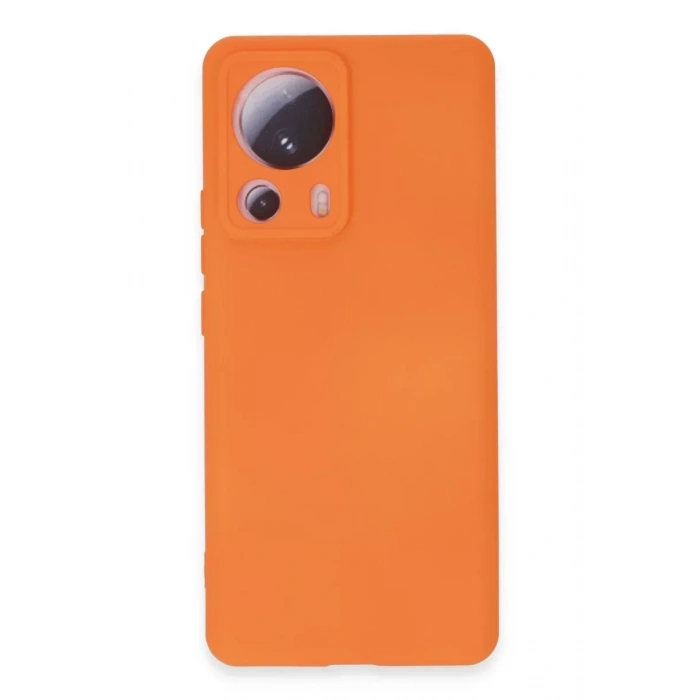Xiaomi Mi 13 Lite Kılıf Nano içi Kadife Silikon - Turuncu