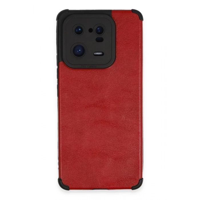 Xiaomi Mi 13 Pro Kılıf Loop Deri Silikon - Kırmızı