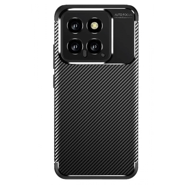 Xiaomi Mi 14T Kılıf Auto Focus Karbon Kapak - Siyah