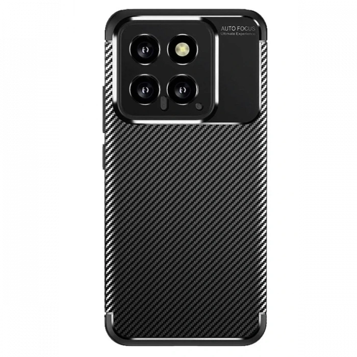 Xiaomi Mi 14T Kılıf Auto Focus Karbon Kapak - Siyah