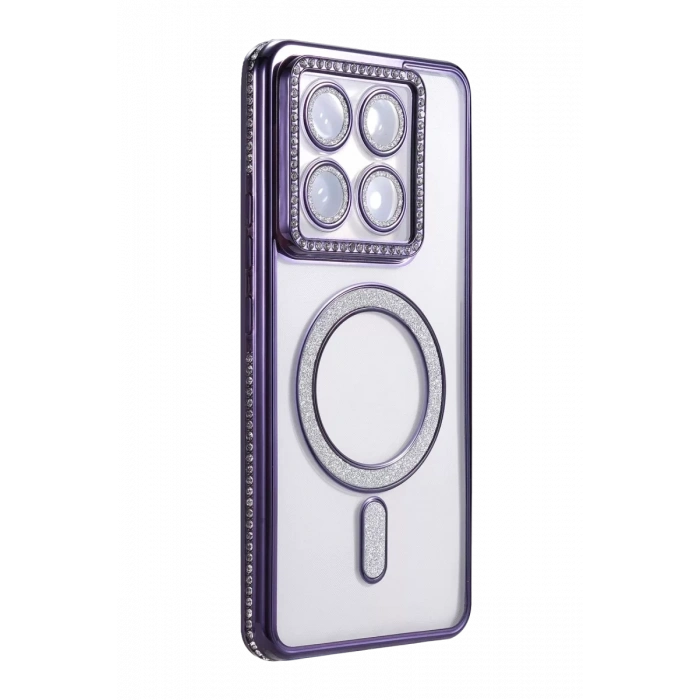 Xiaomi Mi 14T Pro Joke Simli Magneticsafe Kılıf - Derin Mor