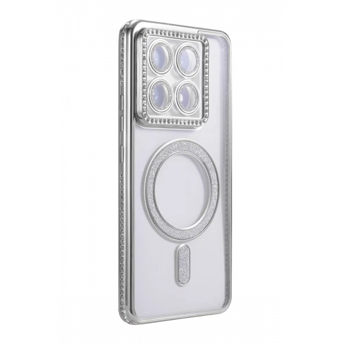 Xiaomi Mi 14T Pro Joke Simli Magneticsafe Kılıf - Gümüş