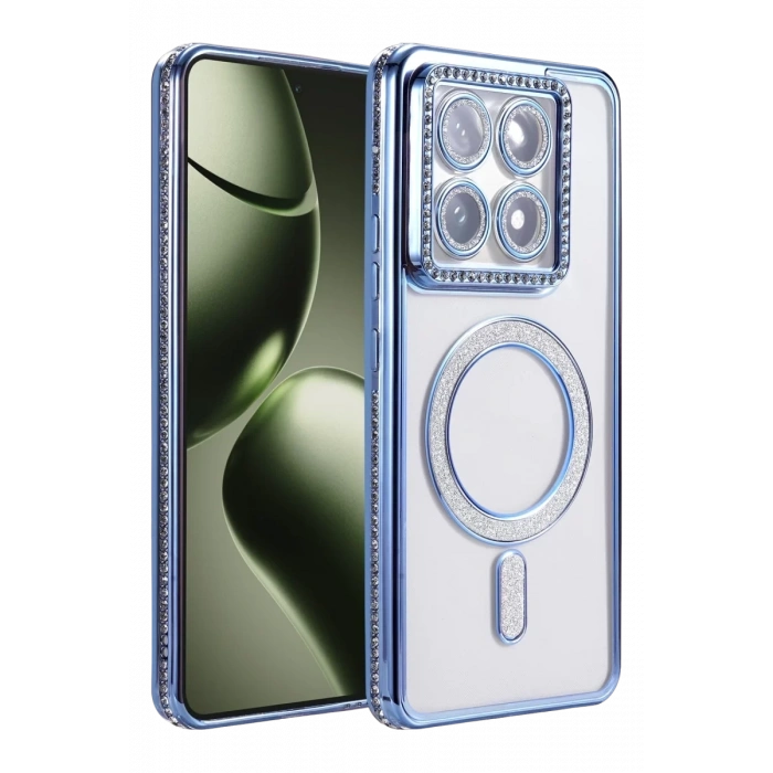 Xiaomi Mi 14T Pro Joke Simli Magneticsafe Kılıf - Mavi
