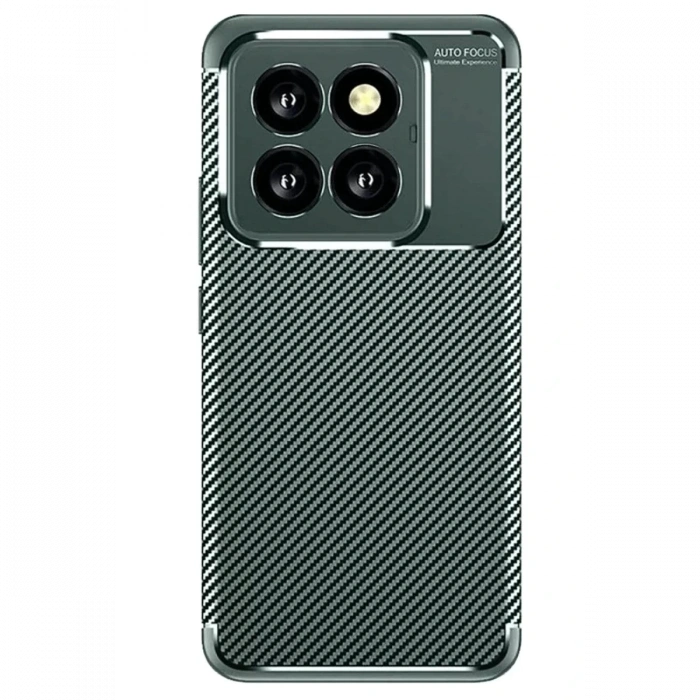 Xiaomi Mi 14T Pro Kılıf Auto Focus Karbon Kapak - Koyu Yeşil