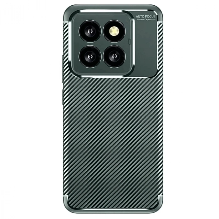 Xiaomi Mi 14T Pro Kılıf Auto Focus Karbon Kapak - Koyu Yeşil