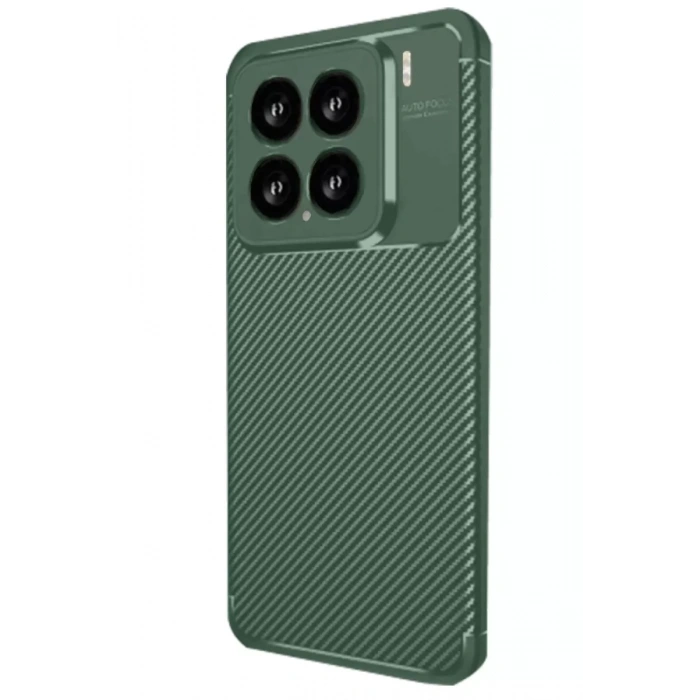 Xiaomi Mi 15 Kılıf Auto Focus Karbon Kapak - Koyu Yeşil