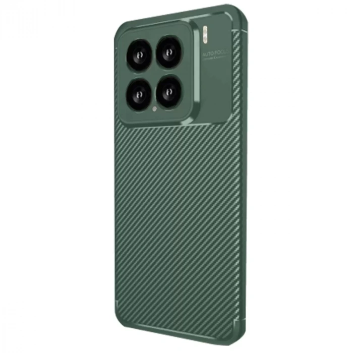 Xiaomi Mi 15 Kılıf Auto Focus Karbon Kapak - Koyu Yeşil