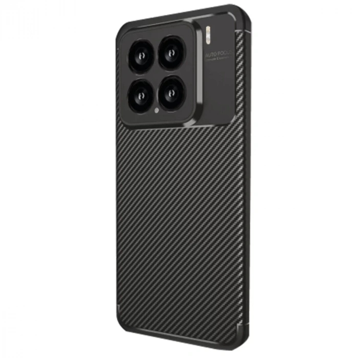 Xiaomi Mi 15 Kılıf Auto Focus Karbon Kapak - Siyah