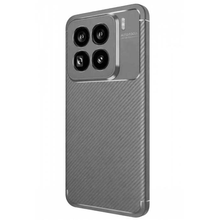 Xiaomi Mi 15 Pro Kılıf Auto Focus Karbon Kapak - Gri