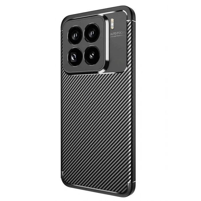 Xiaomi Mi 15 Pro Kılıf Auto Focus Karbon Kapak - Siyah