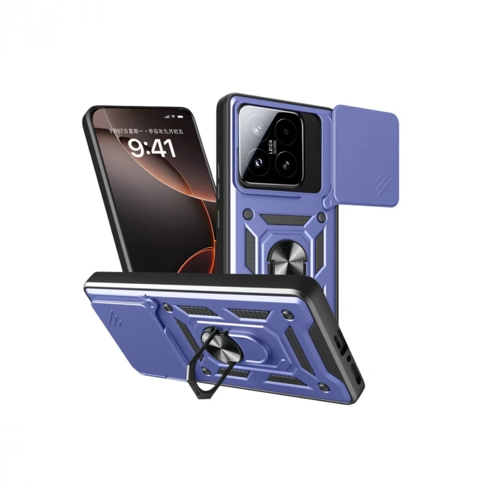 Xiaomi Mi 15T Pars Lens Yüzüklü Silikon - Lacivert