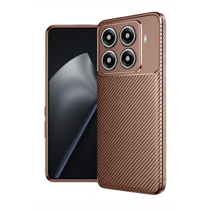 Xiaomi Mi 15T Pro Auto Focus Karbon Kapak - Kahverengi
