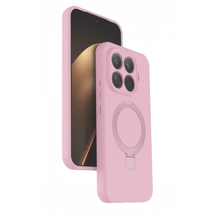 Xiaomi Mi 15T Pro Regal Magsafe Standlı Kapak - Açık Pembe