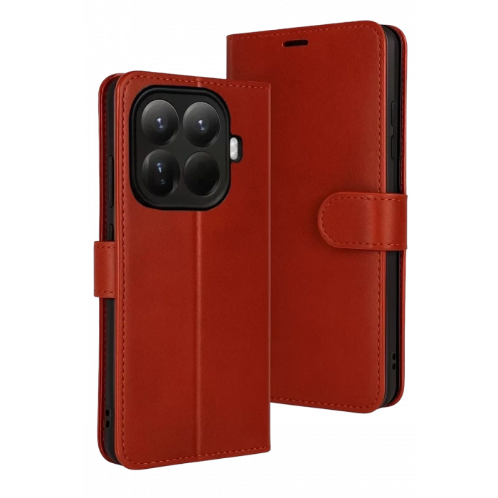 Xiaomi Mi 15T Pro Trend S Plus Kapaklı Kılıf - Kırmızı