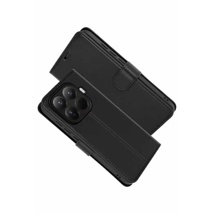 Xiaomi Mi 15T Pro Trend S Plus Kapaklı Kılıf - Siyah