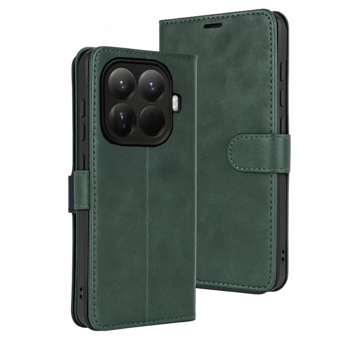 Xiaomi Mi 15T Pro Trend S Plus Kapaklı Kılıf - Yeşil