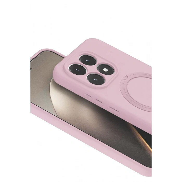 Xiaomi Mi 15T Regal Magsafe Standlı Kapak - Açık Pembe