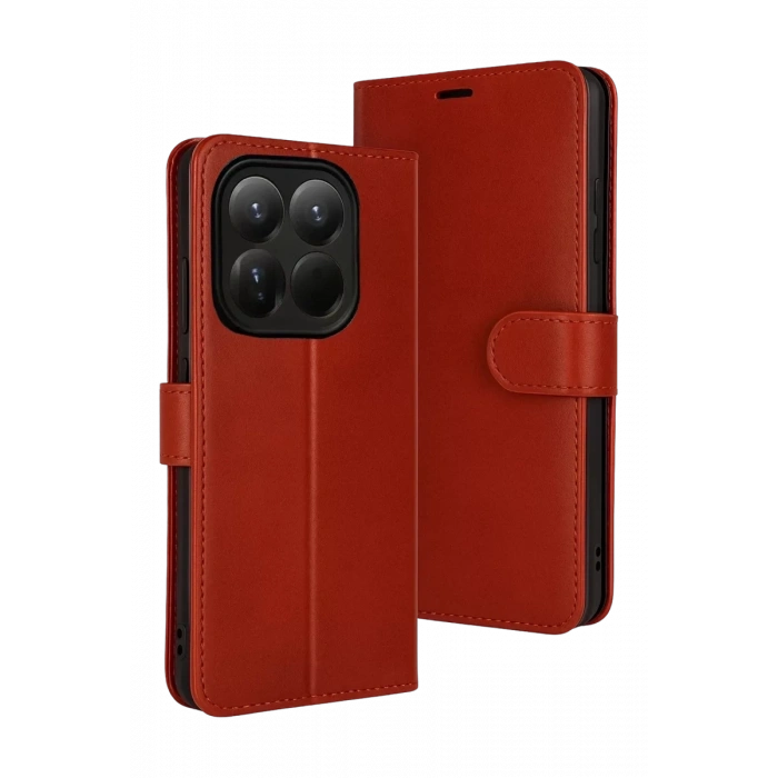 Xiaomi Mi 15T Trend S Plus Kapaklı Kılıf - Kırmızı