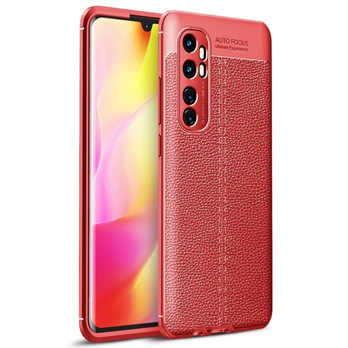 Xiaomi Mi Note 10 Lite Kılıf Auto Focus Kapak - Kırmızı