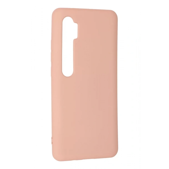 Xiaomi Mi Note 10 Lite Kılıf Nano içi Kadife Silikon - Pudra