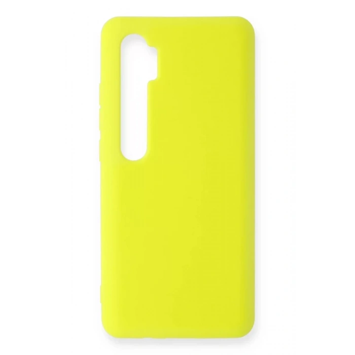 Xiaomi Mi Note 10 Lite Kılıf Nano içi Kadife Silikon - Sarı