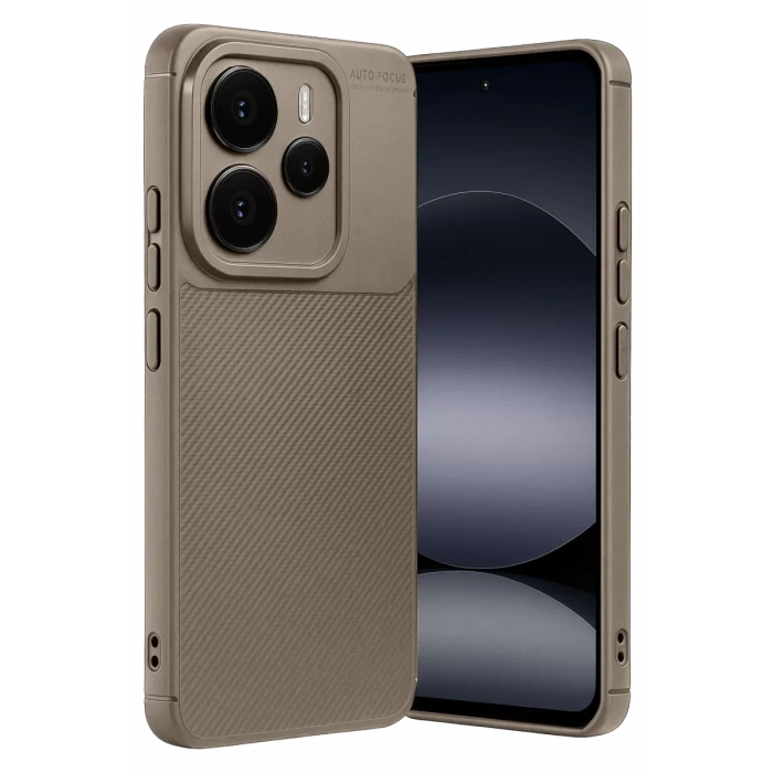 Xiaomi Note 14 5G Auto Focus Karbon Kapak - Kahverengi