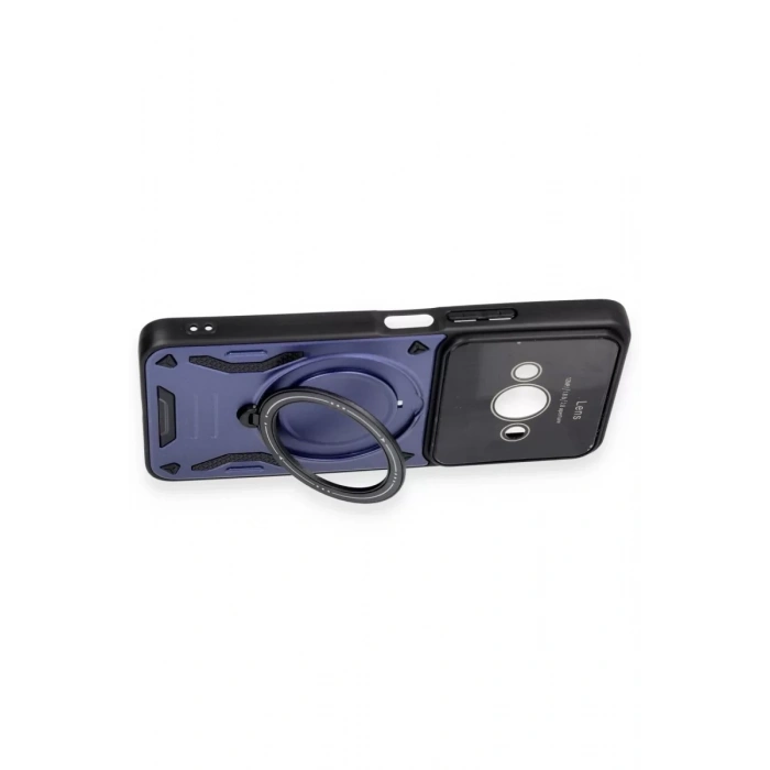 Xiaomi Poco C61 Kılıf Joy Lens Standlı Kapak - Koyu Yeşil